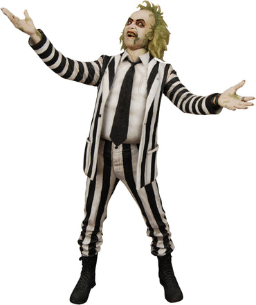 NECA | Beetlejuice (1988 Movie) – 1/4 Scale Figure – Striped Suit | The Nerd Merchant