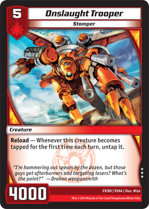 Kaijudo | Onslaught Trooper - Level 5 (09SHA) | The Nerd Merchant