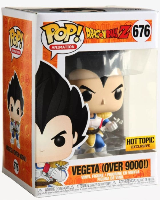 Pop! Vinyl | Vegeta (Over 9000!) [Hot Topic] - Dragonball Z - #676 - | The Nerd Merchant
