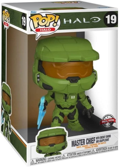 Pop! Vinyl | Master Chief w/Energy Sword and Grappleshot (Jumbo) [Gamestop] - Halo #19 | The Nerd Merchant