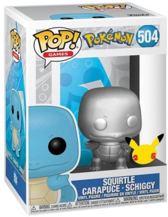 Pop! Vinyl | Squirtle (Silver Metallic) - Pokemon #504 | The Nerd Merchant