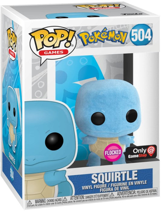 Pop! Vinyl | Squirtle (Flocked) [Gamestop] - Pokemon #504 | The Nerd Merchant