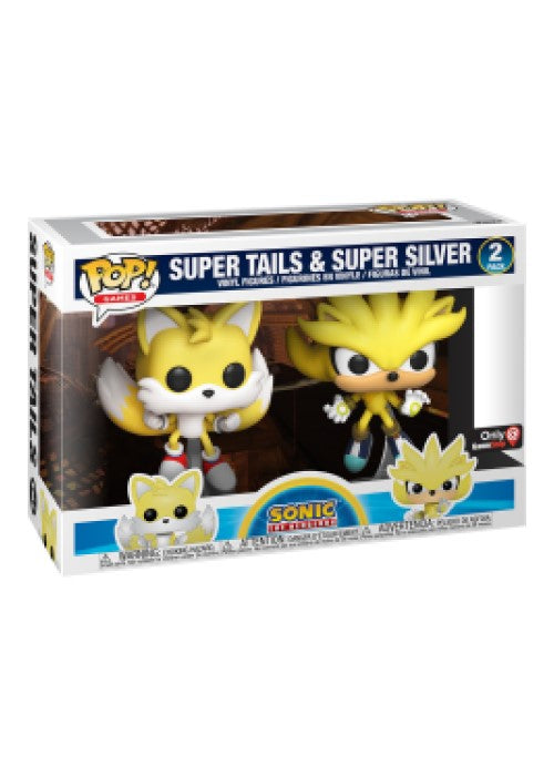 Funko Pop | Super Tails & Super Silver [GameStop] - Games 2-Pack [EUC] | The Nerd Merchant