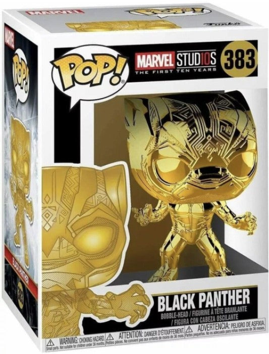 Funko Pop | Blank Panther (Gold Chrome) - Marvel #383 [DUC] | The Nerd Merchant