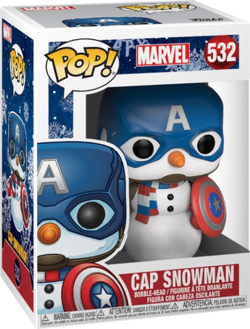 Funko Pop | Cap Snowman - Marvel #532 [EUC] | The Nerd Merchant