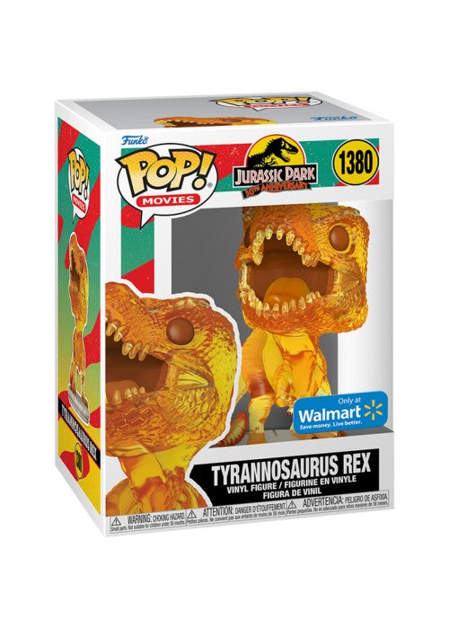 Funko Pop | Tyrannosaurus Rex (Amber) [Walmart] - Jurassic Park #1380 [NIP] | The Nerd Merchant