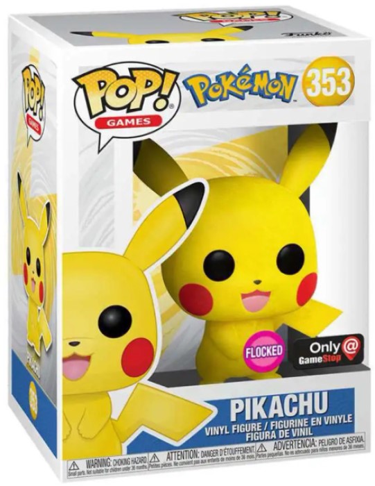 Funko Pop | Pikachu (Flocked) [Gamestop] - Pokemon #353 [EUC] | The Nerd Merchant