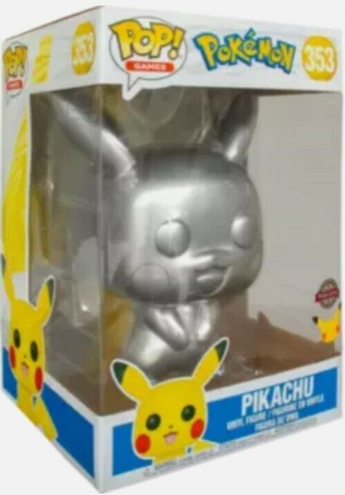 Pop! Vinyl | Pikachu (Jumbo) (Silver Metallic) [Special Edition] - Pokemon #353 | The Nerd Merchant