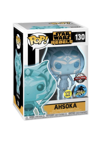 Funko Pop | Ahsoka (Glows in the Dark) [LA Comic Con] [Special Edition] - Star Wars #130 [EUC] | The Nerd Merchant