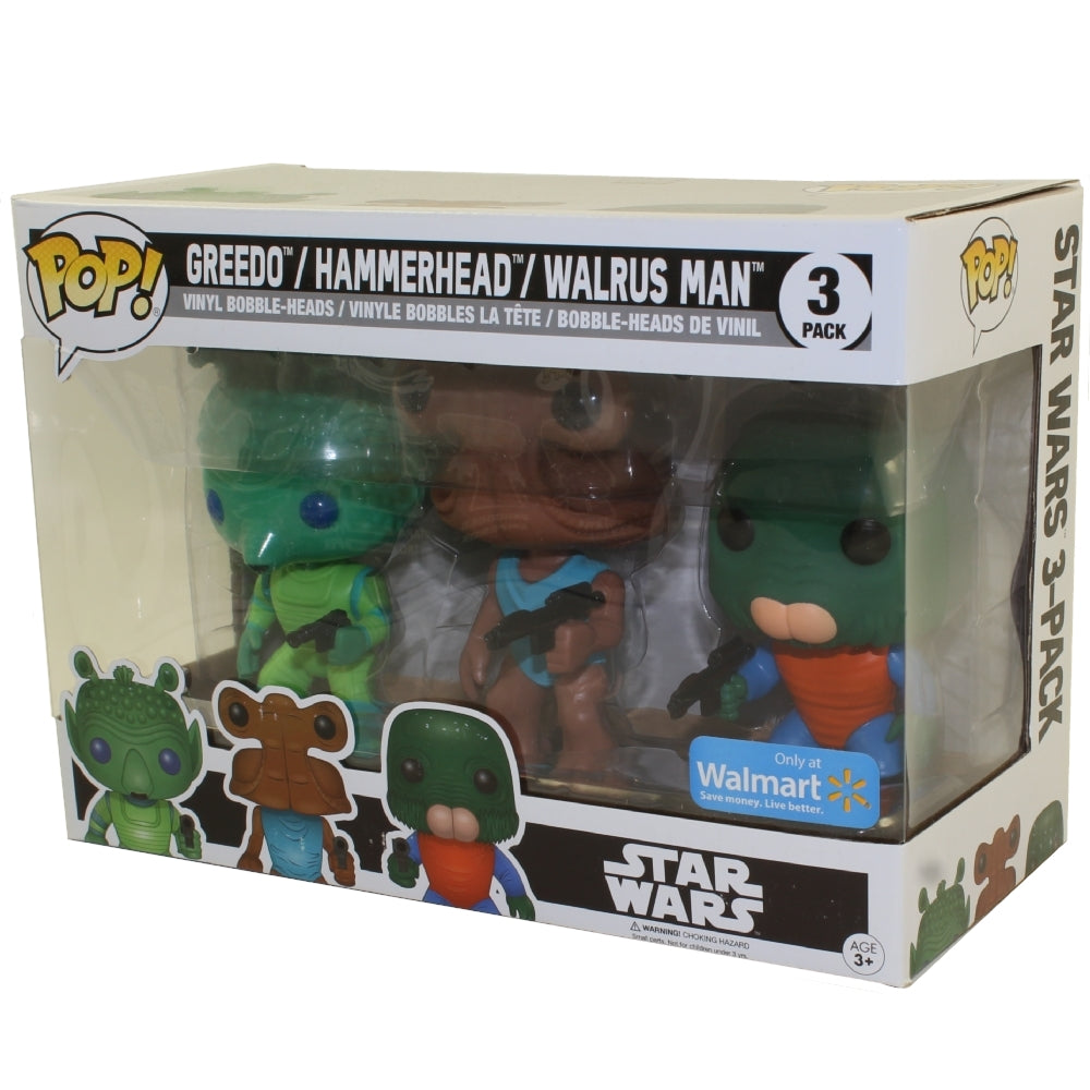 Funko Pop | Greedo/Hammerhead/Walrus Man [Wal-Mart] - Star Wars 3-Pack [EUC] | The Nerd Merchant