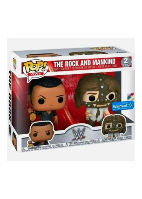 Funko Pop | The Rock and Mankind [Wal-Mart] - WWE 2-Pack [EUC] | The Nerd Merchant