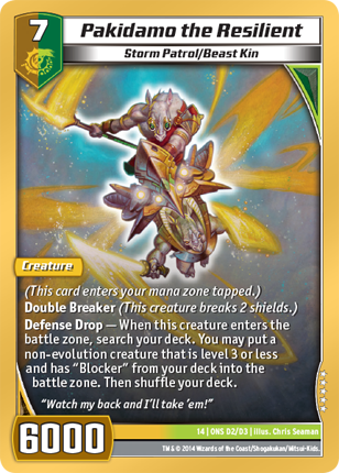 Kaijudo | Pakidamo the Resilient - Level 7 (14ONS) | The Nerd Merchant