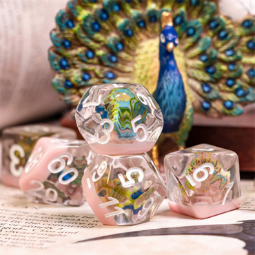 Foam Brain Games | Peacock RPG Dice Set | The Nerd Merchant