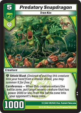 Kaijudo | Predatory Snapdragon - Level 5 (13GAU) | The Nerd Merchant