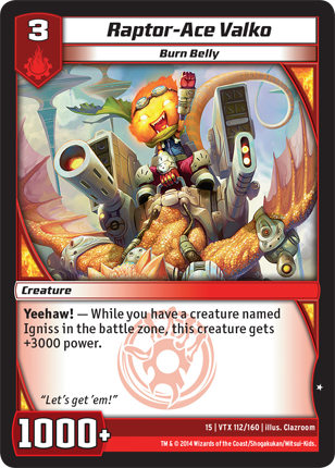 Kaijudo | Raptor-Ace Valko - Level 3 (15VTX) | The Nerd Merchant