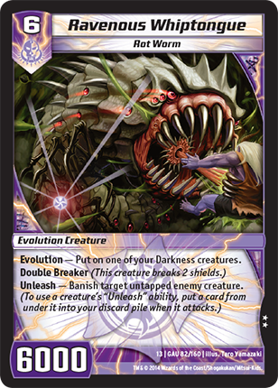 Kaijudo | Ravenous Whiptongue - Level 6 (13GAU) | The Nerd Merchant