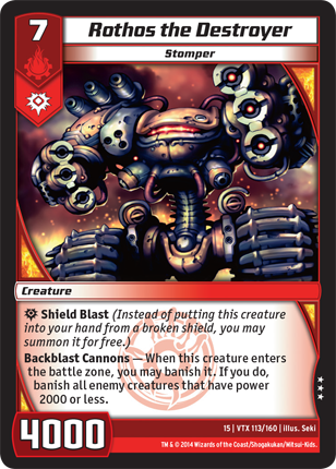 Kaijudo | Rothos the Destroyer - Level 7 (15VTX) | The Nerd Merchant