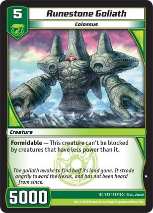 Kaijudo | Runestone Goliath - Level 5 (15VTX) | The Nerd Merchant