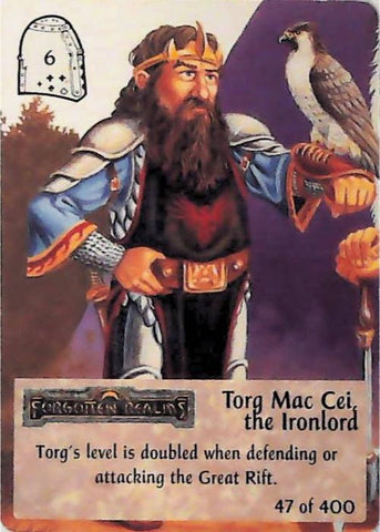 Spellfire CCG | Torg Mac Cei, the Ironlord - 2nd Edition 47 of 400 | The Nerd Merchant