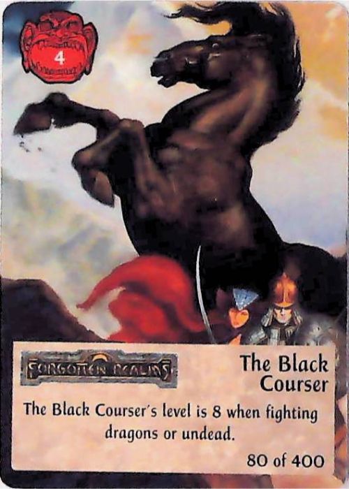 Spellfire CCG | The Black Courser - 2nd Edition 80 of 400 | The Nerd Merchant