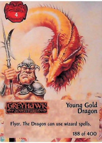 Spellfire CCG | Young Gold Dragon - 2nd Edition 188 of 400 | The Nerd Merchant