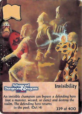 Spellfire CCG | Invisibility - 2nd Edition 339 of 400 | The Nerd Merchant