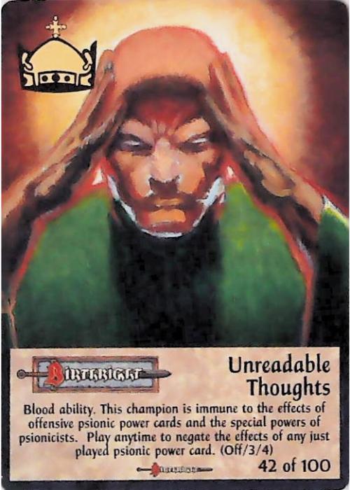 Spellfire CCG | Unreadable Thoughts - Birthright 42/100 | The Nerd Merchant