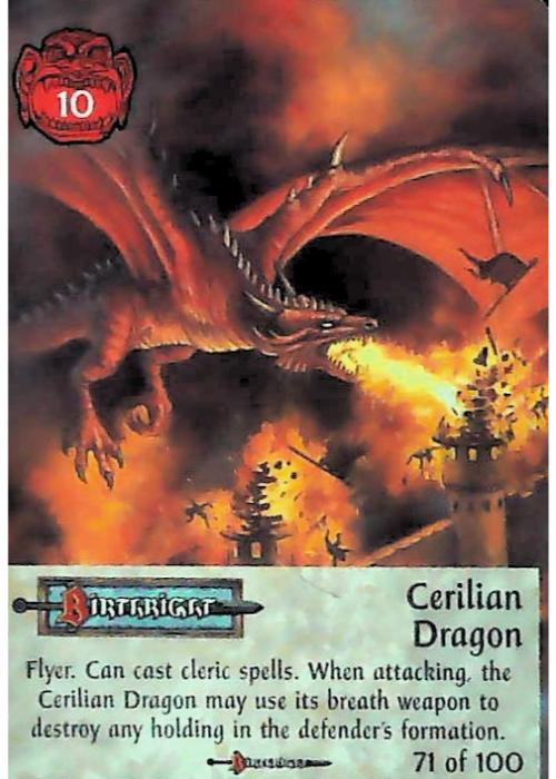 Spellfire CCG | Cerilian Dragon - Birthright 71/100 | The Nerd Merchant