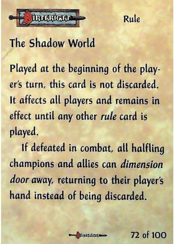 Spellfire CCG | The Shadow World - Birthright 72/100 | The Nerd Merchant