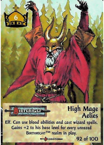 Spellfire CCG | High Mage Aelies - Birthright 92/100 | The Nerd Merchant