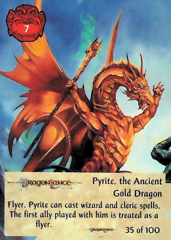 Spellfire CCG | Pyrite, the Ancient Gold Dragon - Dragonlance 35/100 | The Nerd Merchant