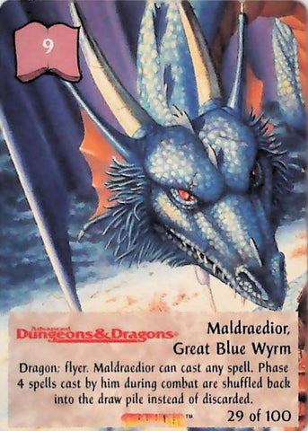 Spellfire CCG | Maldraedior, Great Blue Wyrm - Dracnomicon 29/100 | The Nerd Merchant