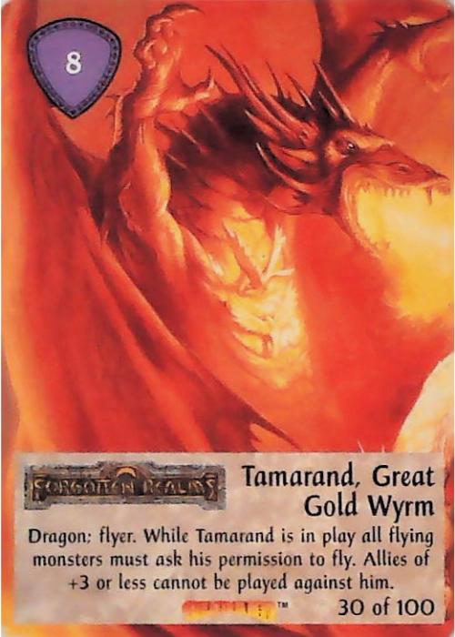 Spellfire CCG | Tamarand, Great Gold Wyrm - Dracnomicon 30/100 | The Nerd Merchant