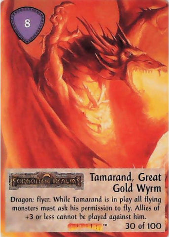 Spellfire CCG | Tamarand, Great Gold Wyrm - Dracnomicon 30/100 | The Nerd Merchant