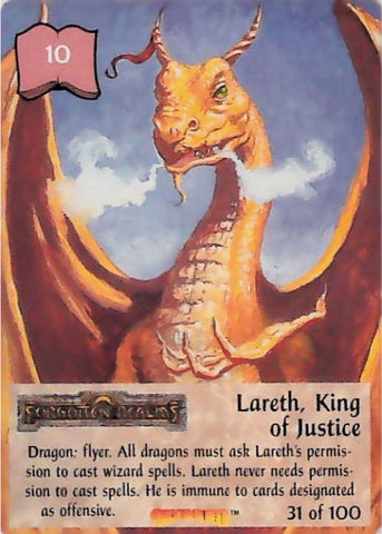 Spellfire CCG | Lareth, King of Justice - Dracnomicon 31/100 | The Nerd Merchant