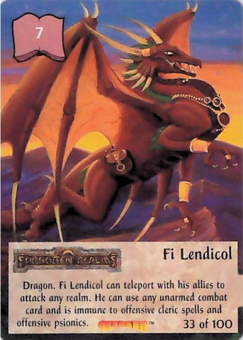 Spellfire CCG | Fi Lendicol - Dracnomicon 33/100 | The Nerd Merchant