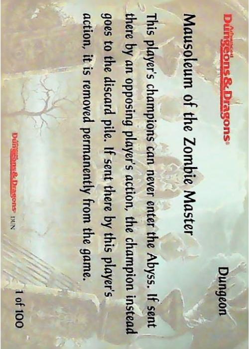 Spellfire CCG | Mausoleum of the Zombie Master - Dungeons 1/100 | The Nerd Merchant