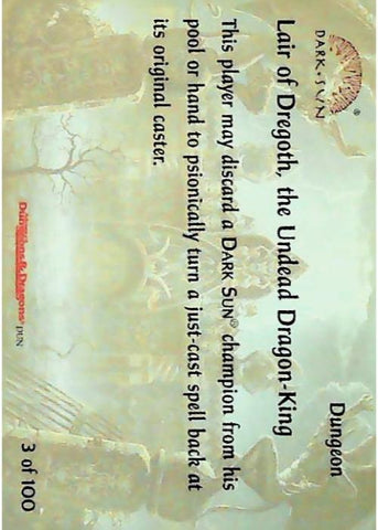 Spellfire CCG | Lair of Dregoth, the Undead Dragon-King - Dungeons 3/100 | The Nerd Merchant