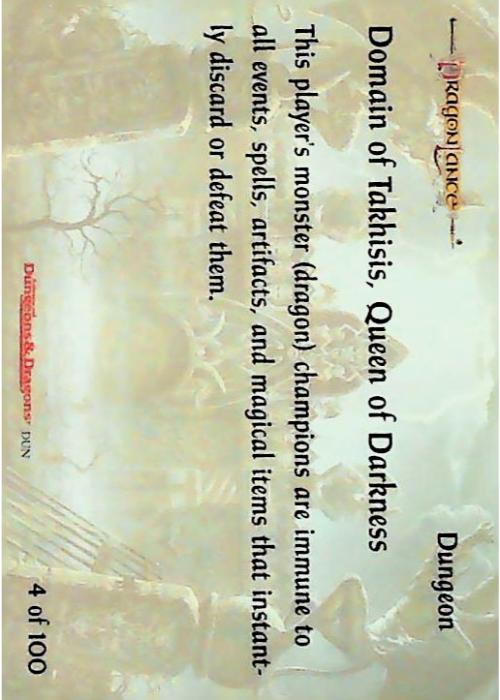 Spellfire CCG | Domain of Takhisis, Queen of Darkness - Dungeons 4/100 | The Nerd Merchant
