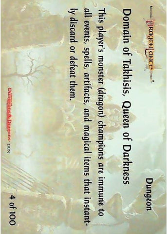 Spellfire CCG | Domain of Takhisis, Queen of Darkness - Dungeons 4/100 | The Nerd Merchant