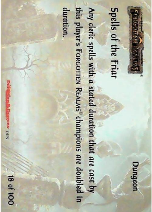 Spellfire CCG | Spells of the Friar - Dungeons 18/100 | The Nerd Merchant