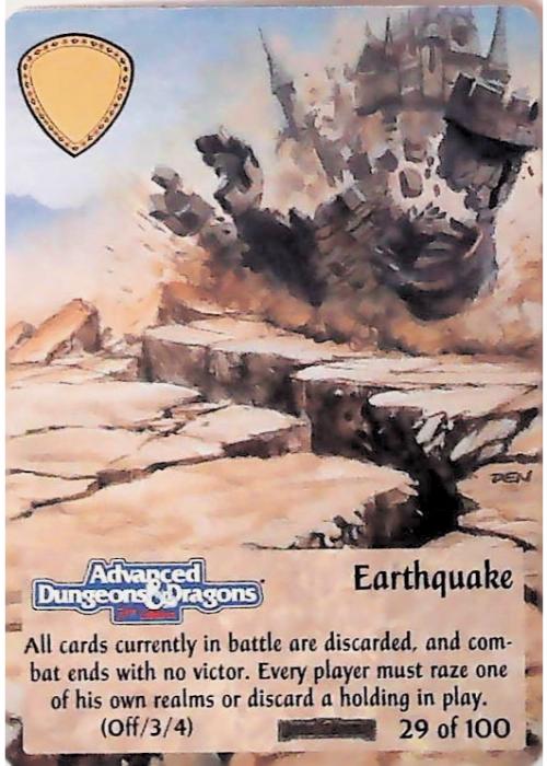 Spellfire CCG | Earthquake - Forgotten  Realms 29/100 | The Nerd Merchant