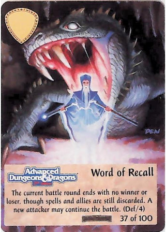 Spellfire CCG | Word of Recall - Forgotten  Realms 37/100 | The Nerd Merchant