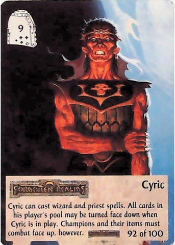 Spellfire CCG | Cyric - Forgotten  Realms 92/100 | The Nerd Merchant