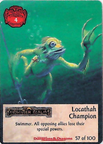 Spellfire CCG | Locathah Champion - Powers 57/100 | The Nerd Merchant