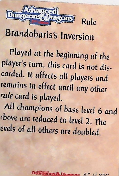 Spellfire CCG | Brandobaris's Inversion - Powers 65/100 | The Nerd Merchant