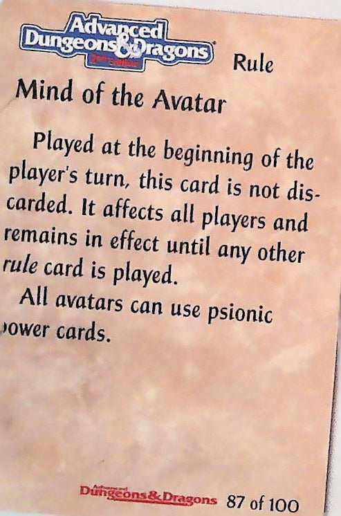 Spellfire CCG | Mind of the Avatar - Powers 87/100 | The Nerd Merchant