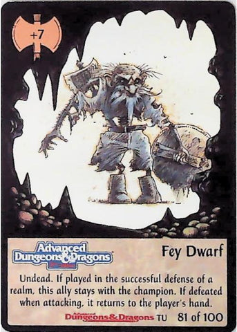 Spellfire CCG | Fey Dwarf - Underdark 81/100 | The Nerd Merchant