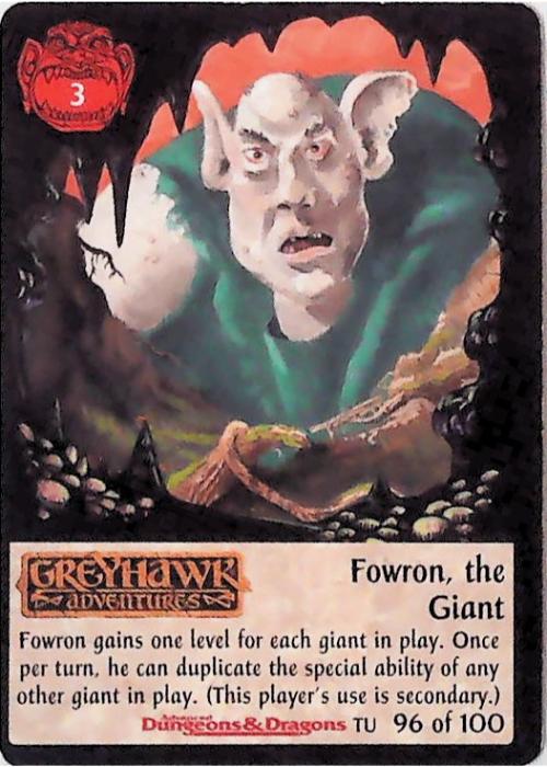 Spellfire CCG | Fowron, the Giant - Underdark 96/100 | The Nerd Merchant