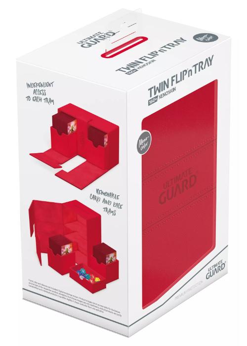 Ultimate Guard | Twin Flip 'n' Tray 160+ Monocolor Red | The Nerd Merchant